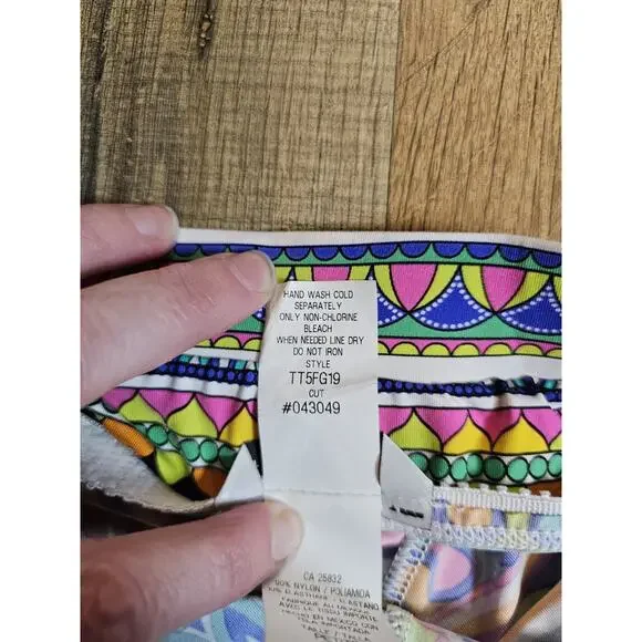 Trina Turk Peruvian Stripe Romper Swim Cover-Up Women’s S Strapless Tropical - Picture 4 of 9